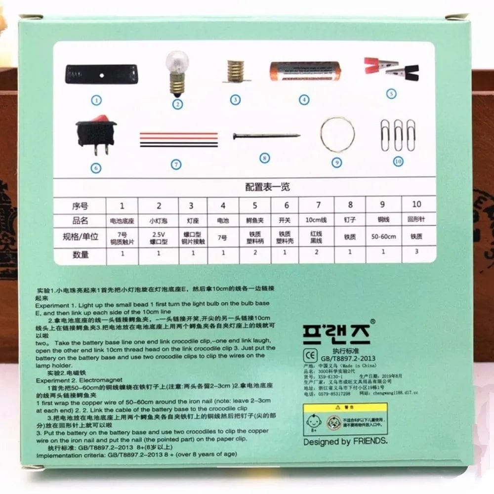 Bulb And Fan Electric Science Experiment Kit for Kids