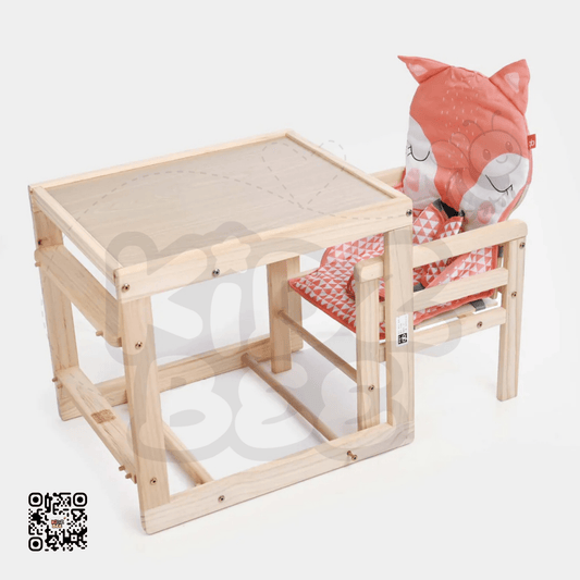 2‑in‑1 Wooden High Chair for baby – Converts to Play Table - Kidz bee – Buy Online in Pakistan | Best Price