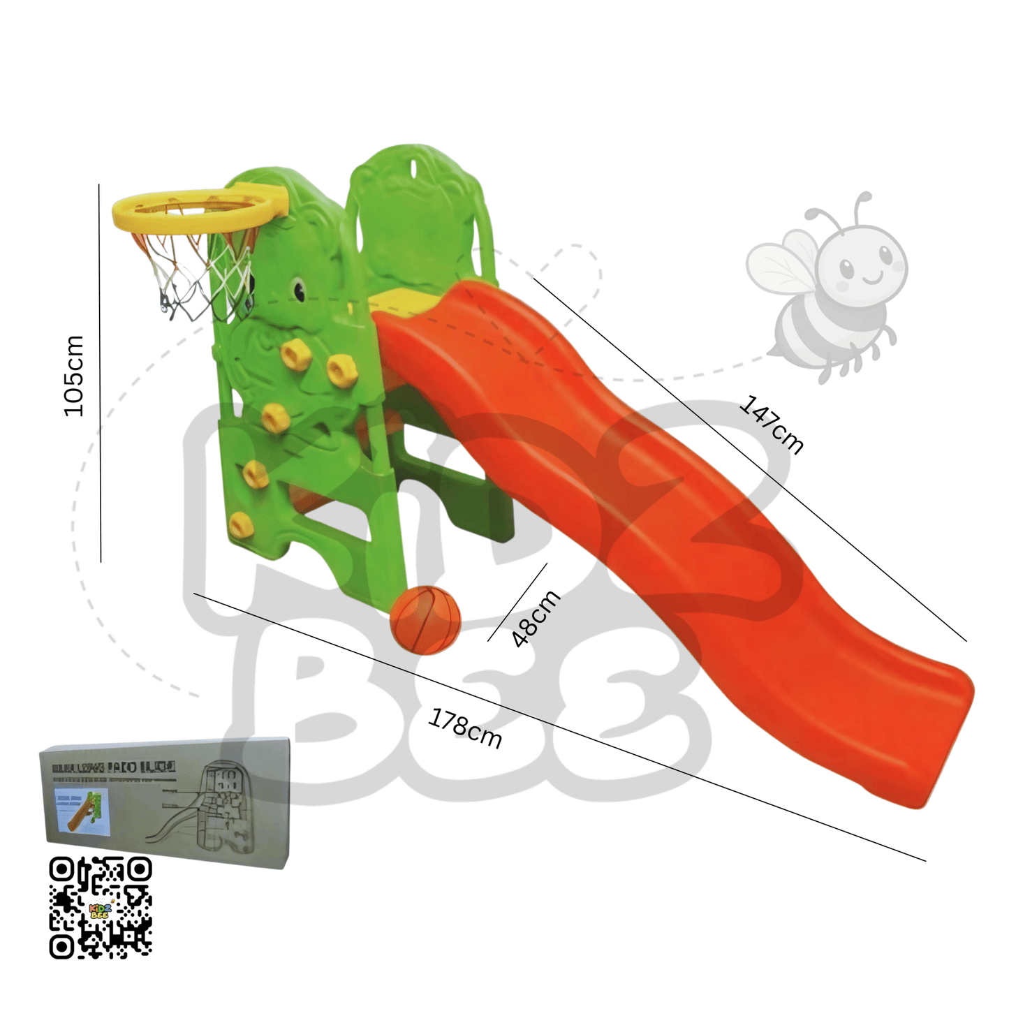 Edu Play Baby Bear Long Pado Slide Indoor/Outdoor Kids Fun - Kidz bee – Buy Online in Pakistan | Best Price