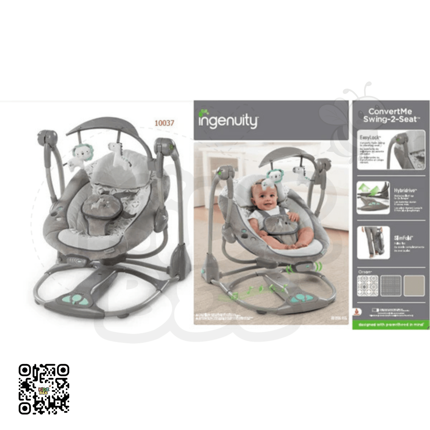 Ingenuity Convert Me 2‑in‑1 Swing‑2‑Seat - Kidz bee – Buy Online in Pakistan | Best Price