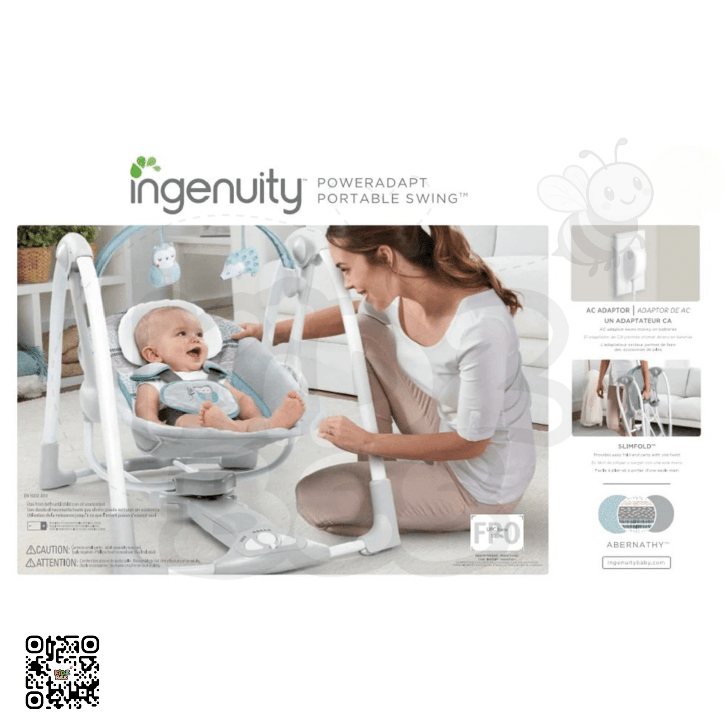Ingenuity Power Adapt Portable Baby Swing 11440 – Abernathy - Kidz bee – Buy Online in Pakistan | Best Price