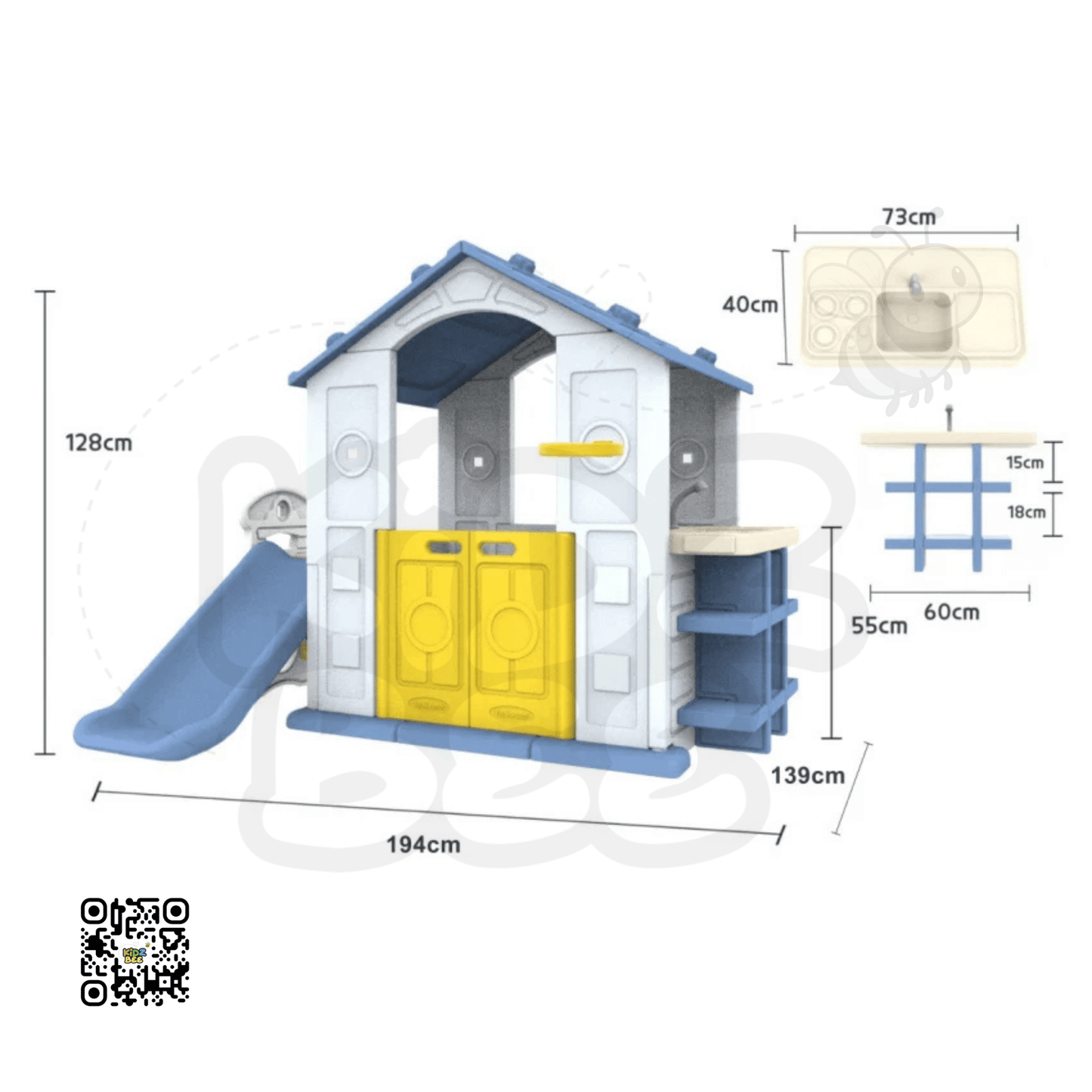 Playhouse & Slide Combo – Adventure Play Gym for Toddlers - Kidz bee – Buy Online in Pakistan | Best Price