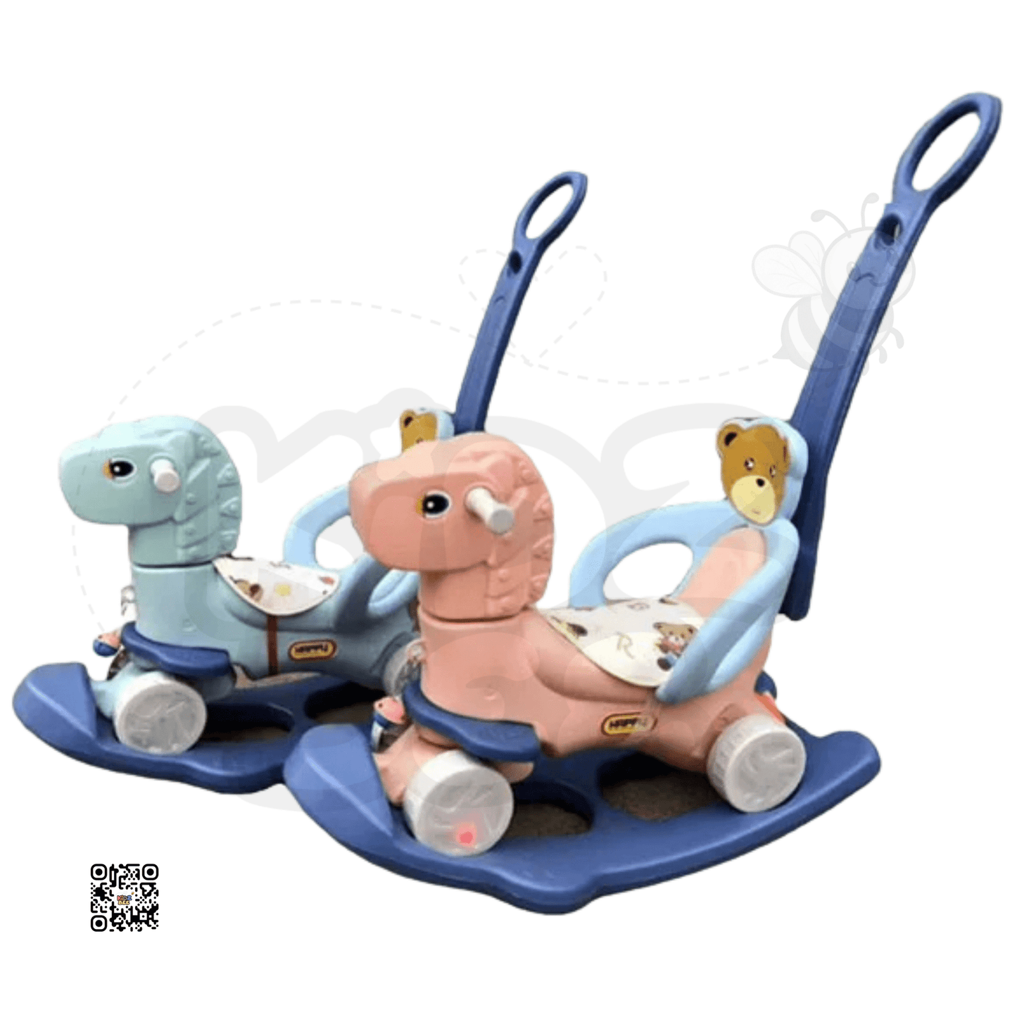 Rocking Ride Horse Kids Indoor Outdoor Ride On Stroller and Swing Convertible Baby Car - Kidz bee – Buy Online in Pakistan | Best Price