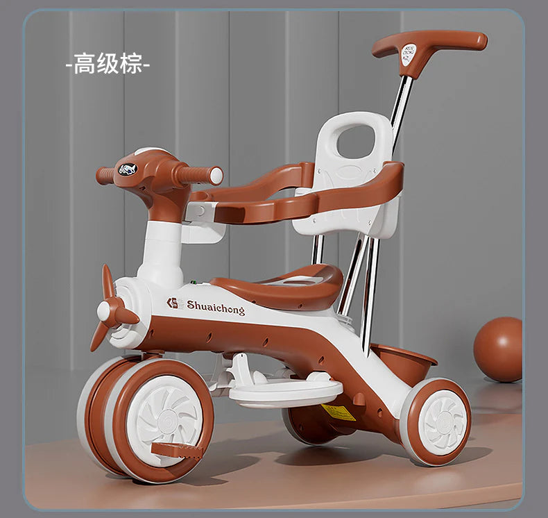 Classic Kids Tricycle and Stroller For Children With Light and Music