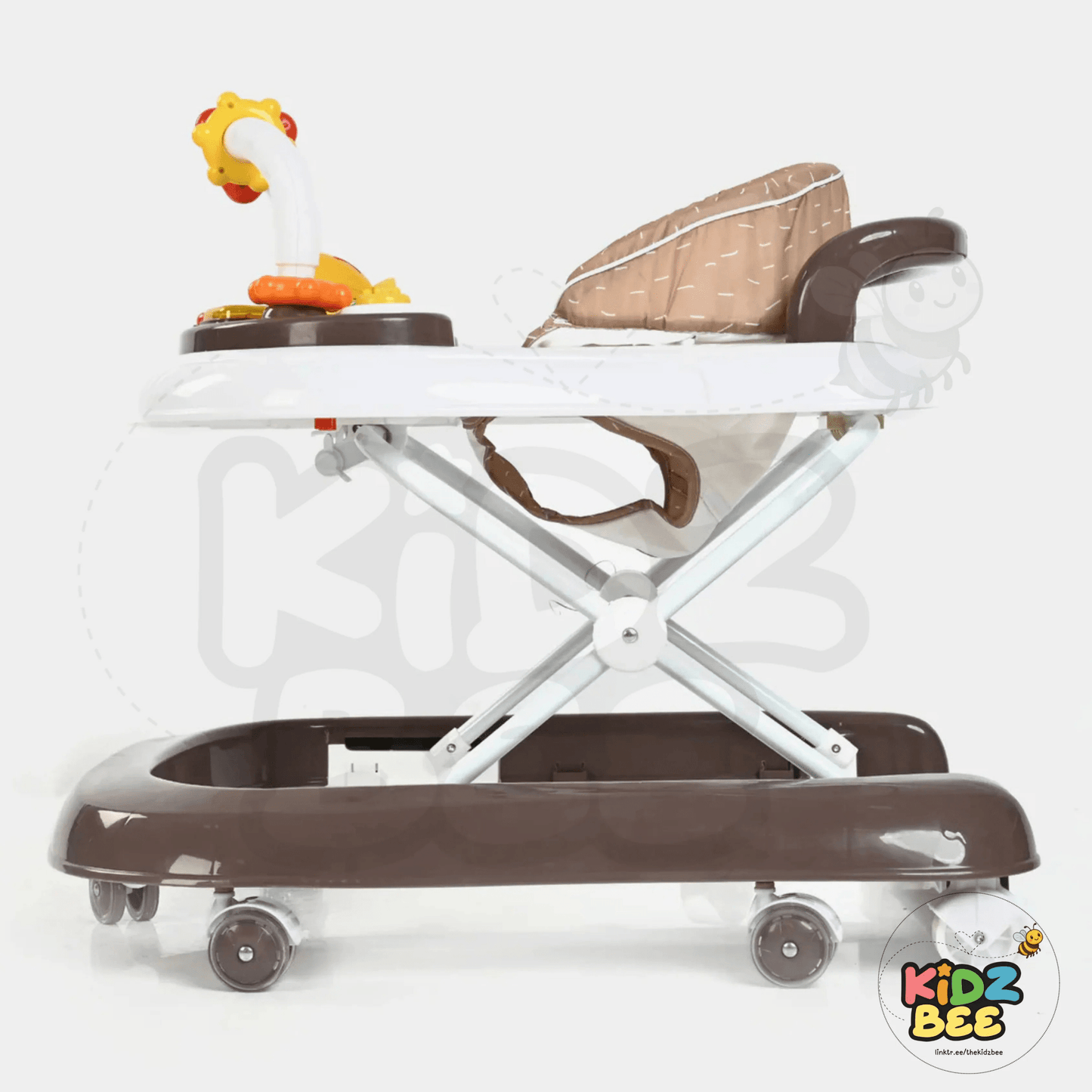 2 - in - 1 Baby Walker & Rocker 20C – Adjustable Seat, Music & Toys – Brown - Kidz bee – Buy Online in Pakistan | Best Price