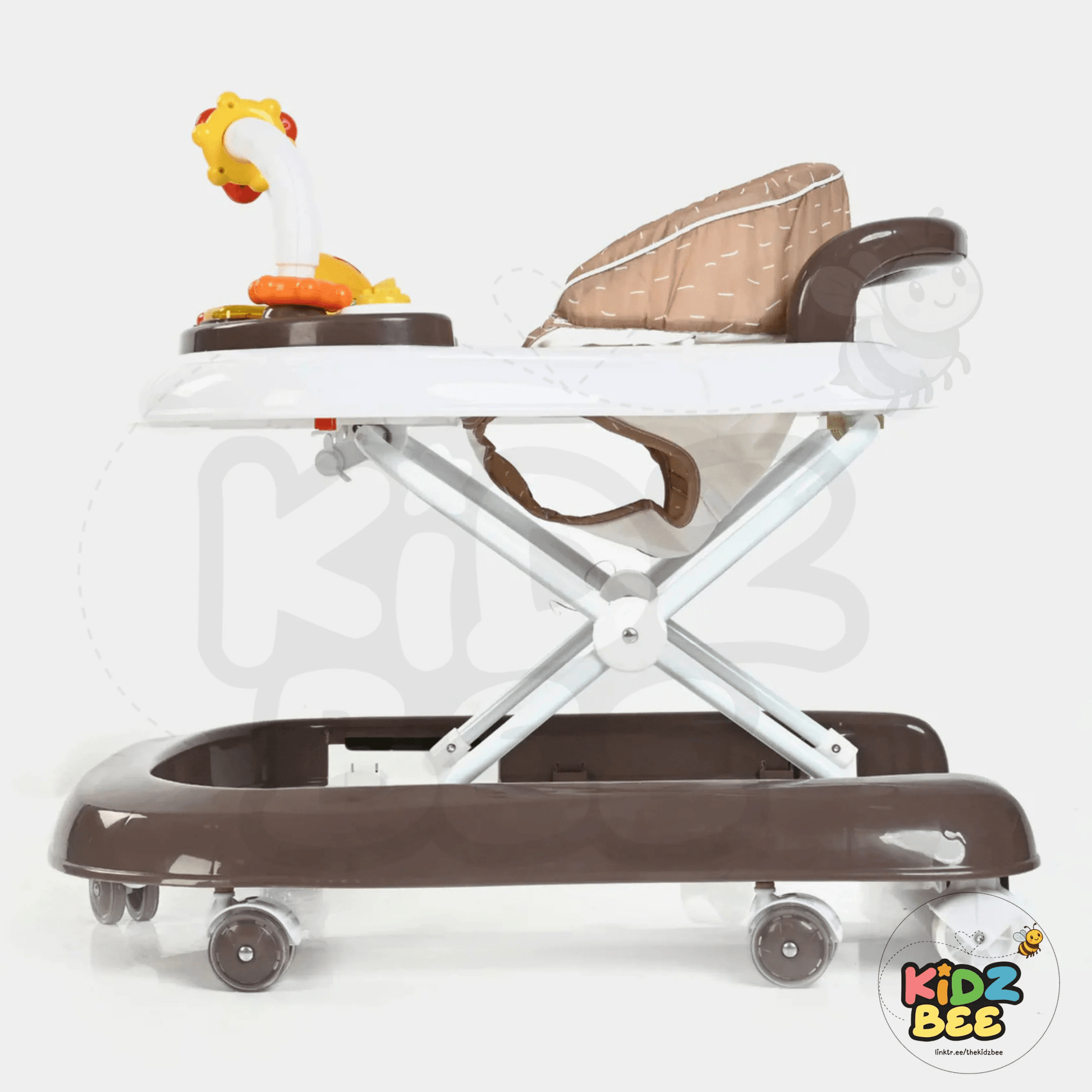 2 - in - 1 Baby Walker & Rocker 20C – Adjustable Seat, Music & Toys – Brown - Kidz bee – Buy Online in Pakistan | Best Price