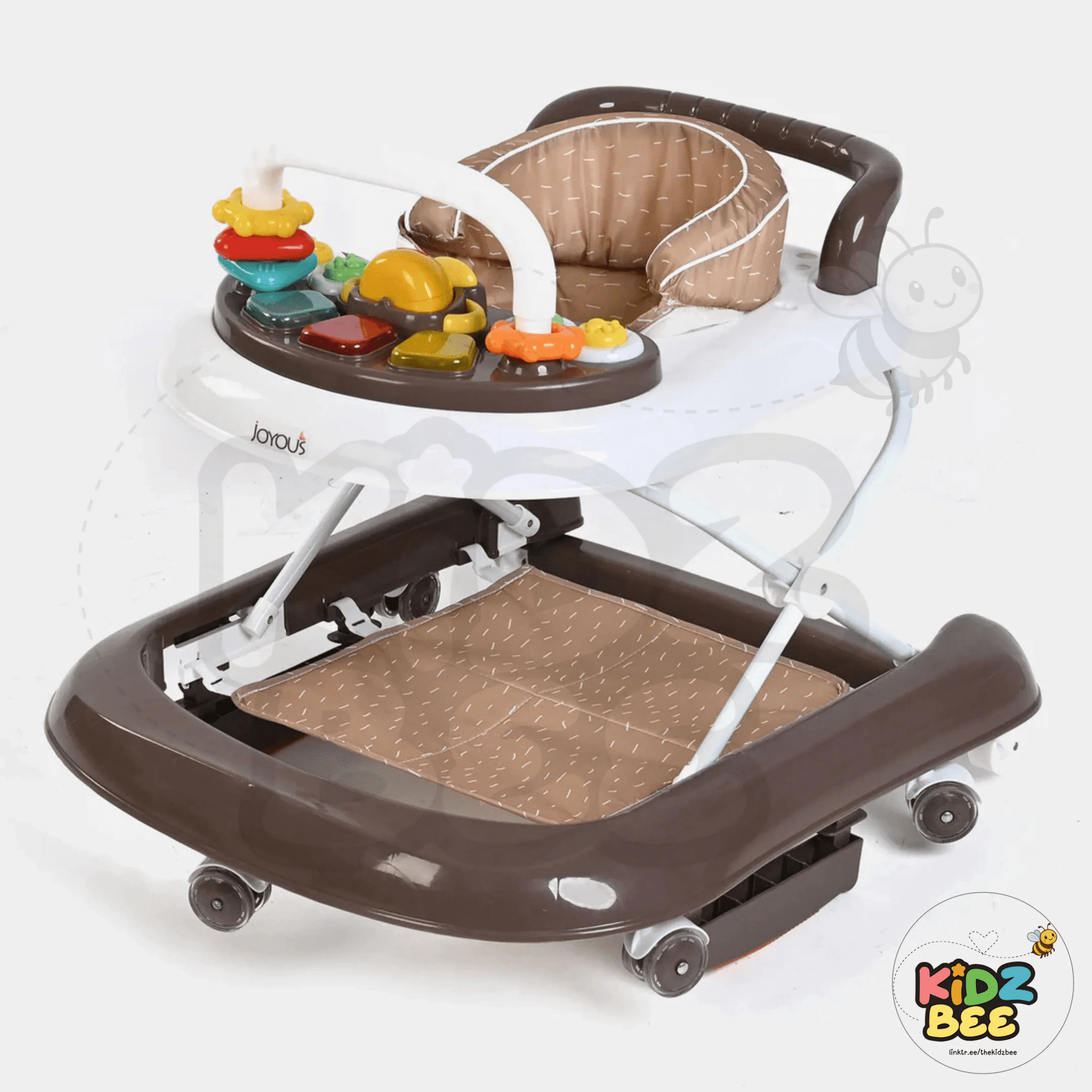 2 - in - 1 Baby Walker & Rocker 20C – Adjustable Seat, Music & Toys – Brown - Kidz bee – Buy Online in Pakistan | Best Price