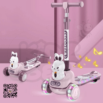 2‑in‑1 Bunny Scooty with Light‑Up LED Wheels - Kidz bee – Buy Online in Pakistan | Best Price