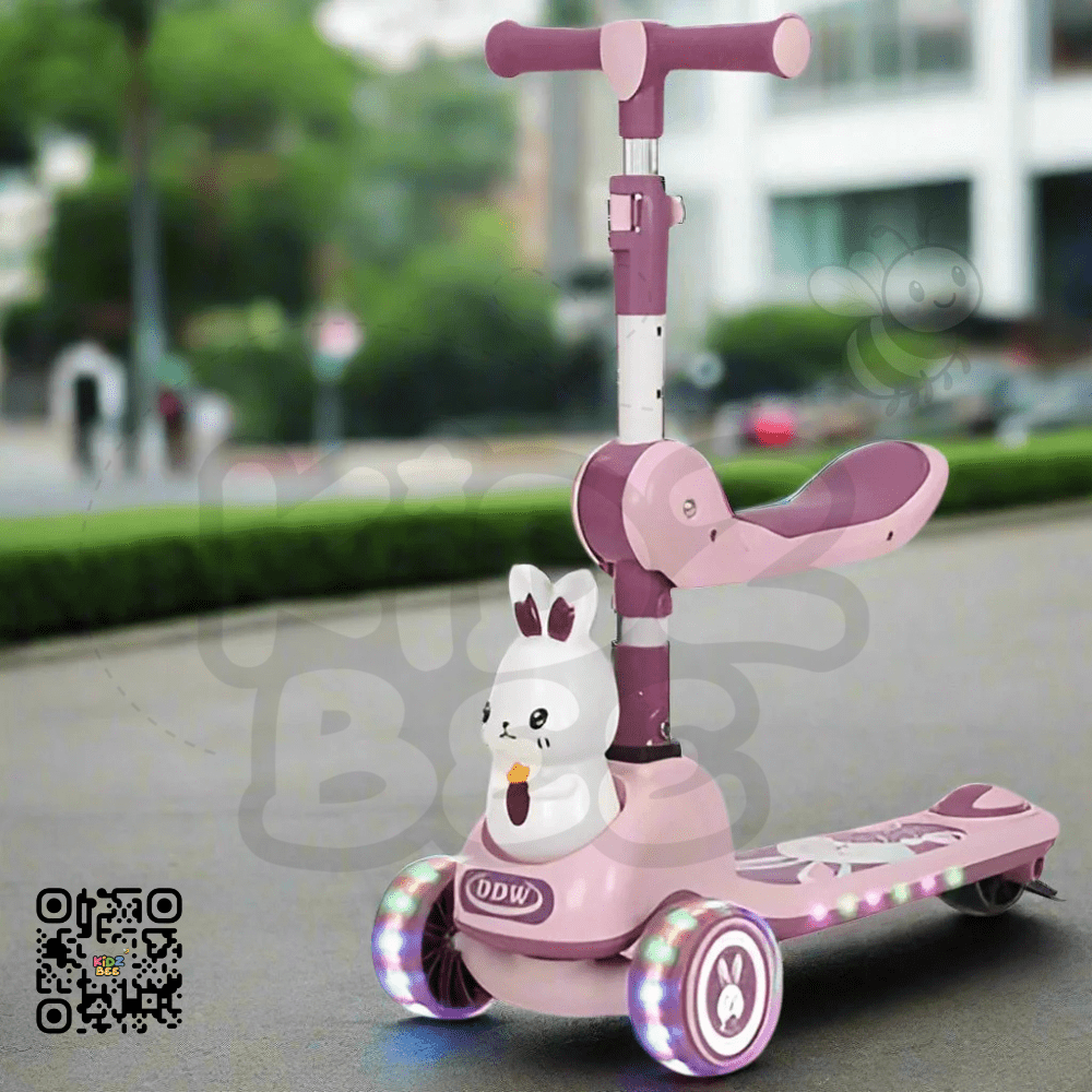2‑in‑1 Bunny Scooty with Light‑Up LED Wheels - Kidz bee – Buy Online in Pakistan | Best Price