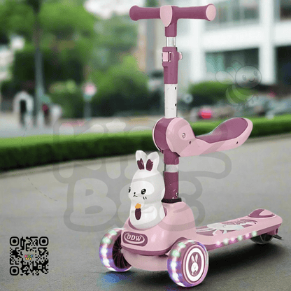 2‑in‑1 Bunny Scooty with Light‑Up LED Wheels - Kidz bee – Buy Online in Pakistan | Best Price