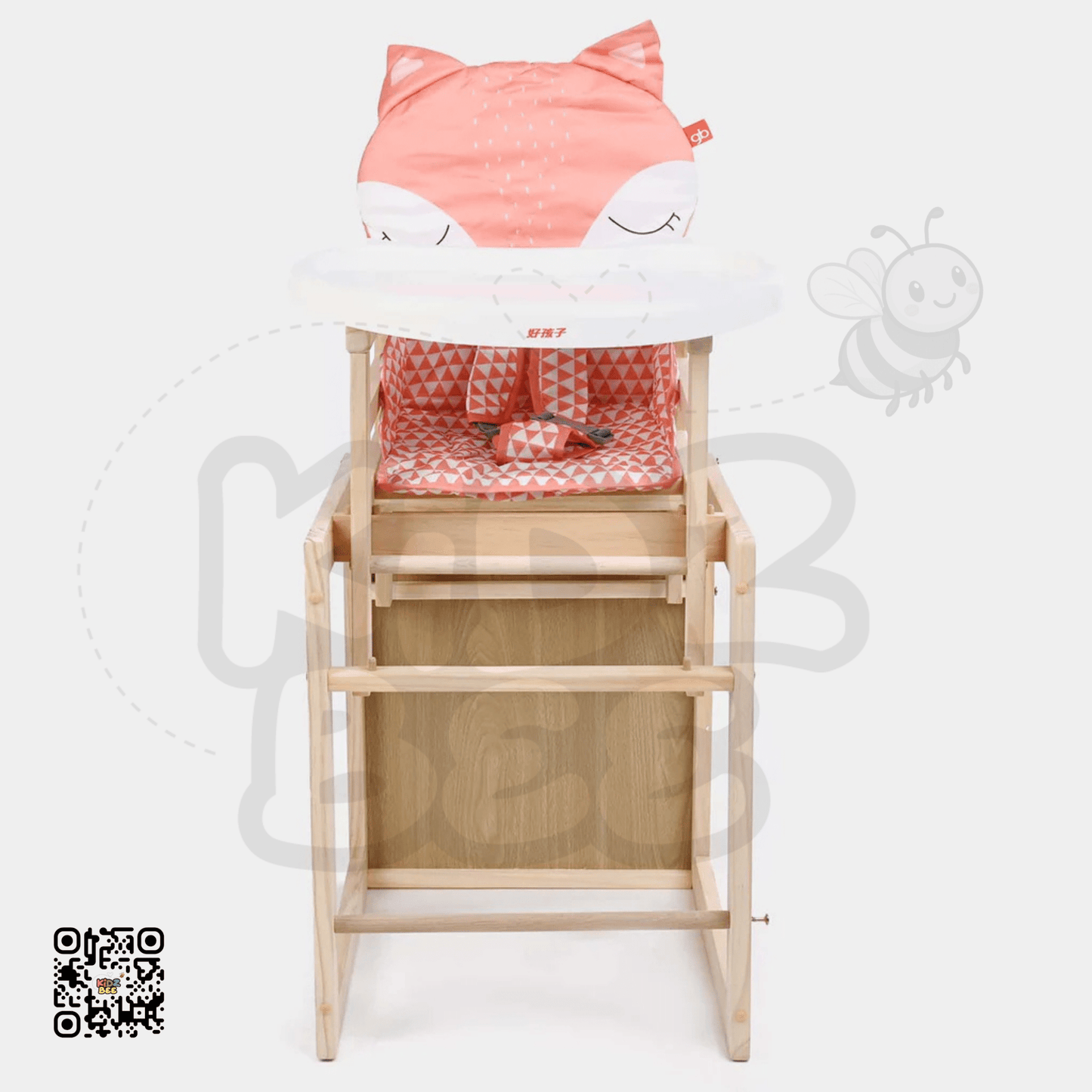 2‑in‑1 Wooden High Chair for baby – Converts to Play Table - Kidz bee – Buy Online in Pakistan | Best Price