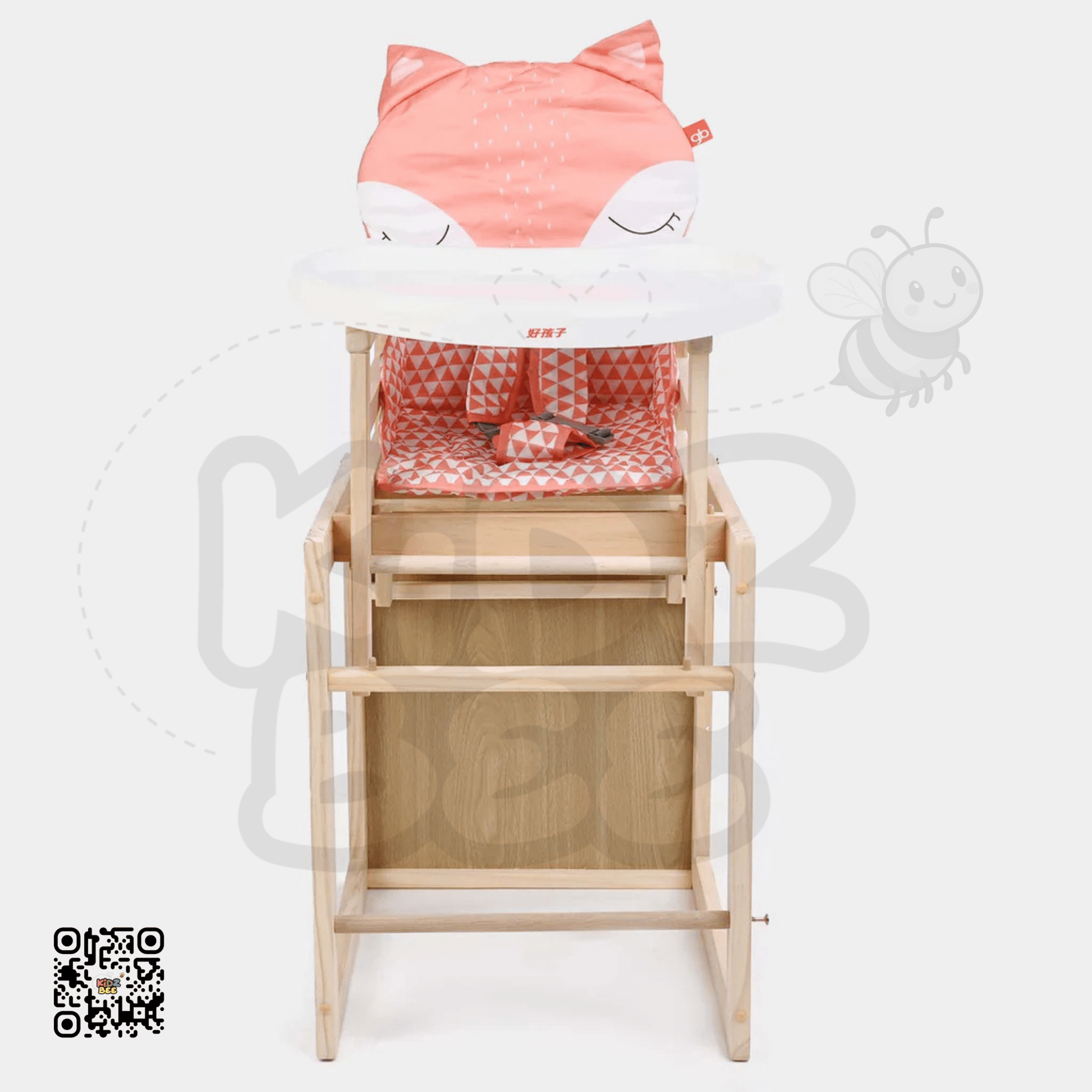2‑in‑1 Wooden High Chair for baby – Converts to Play Table - Kidz bee – Buy Online in Pakistan | Best Price