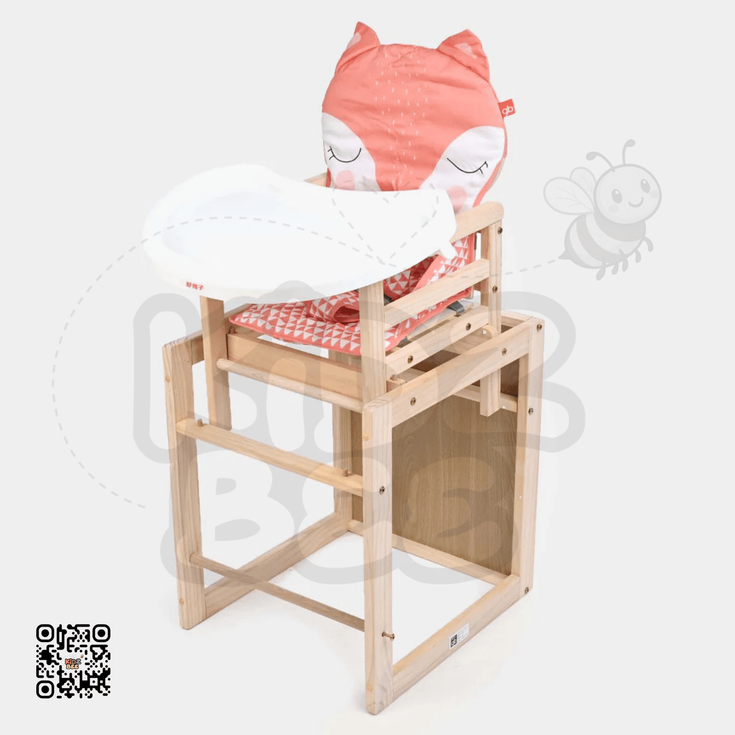 2‑in‑1 Wooden High Chair for baby – Converts to Play Table - Kidz bee – Buy Online in Pakistan | Best Price