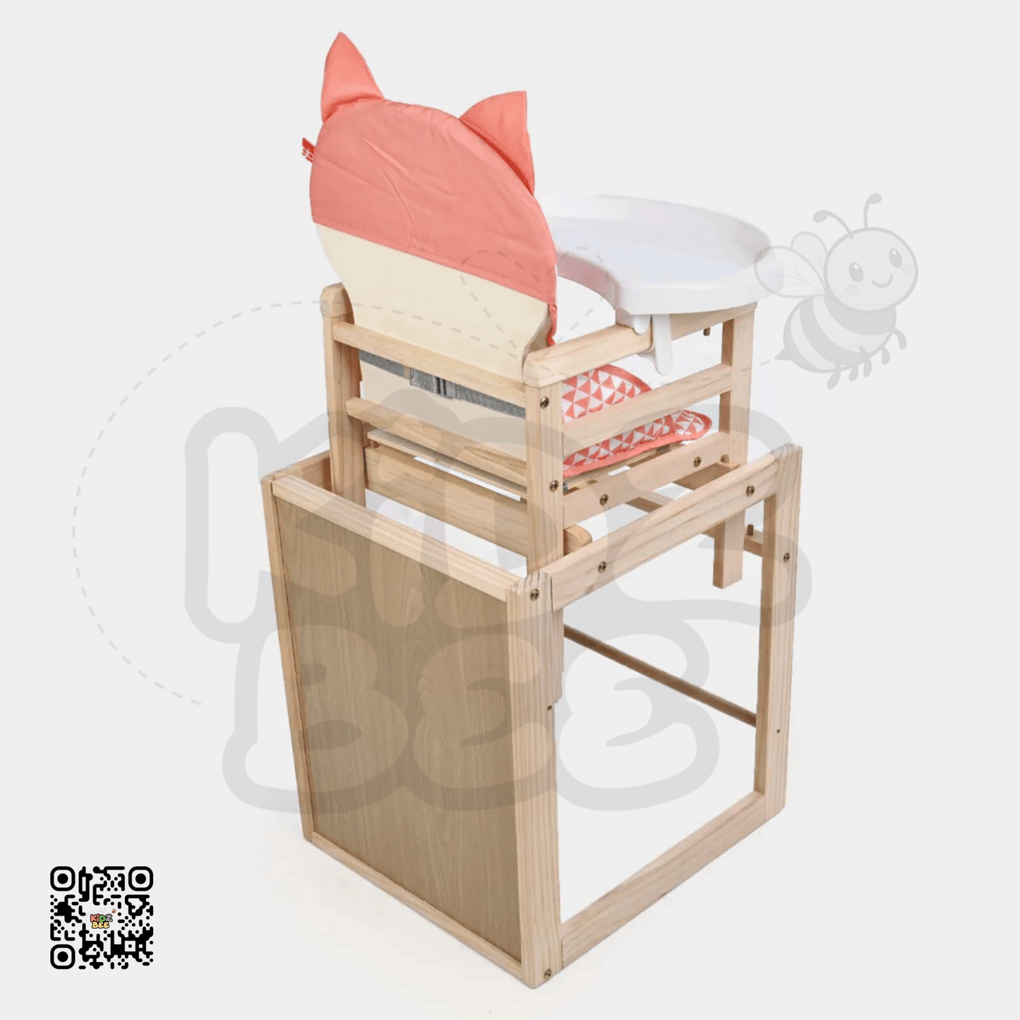 2‑in‑1 Wooden High Chair for baby – Converts to Play Table - Kidz bee – Buy Online in Pakistan | Best Price