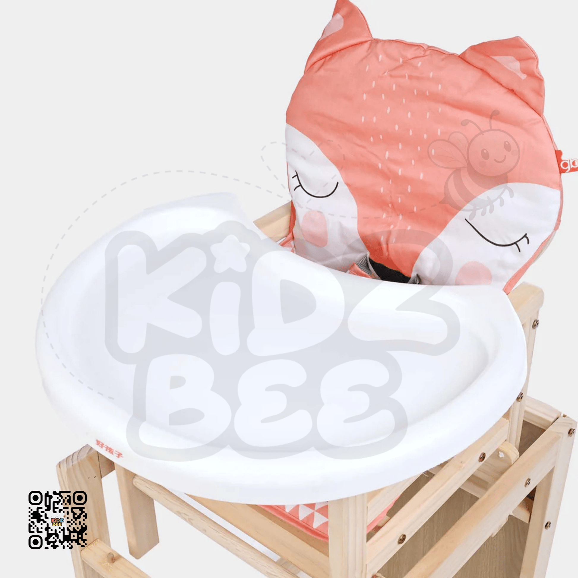 2‑in‑1 Wooden High Chair for baby – Converts to Play Table - Kidz bee – Buy Online in Pakistan | Best Price