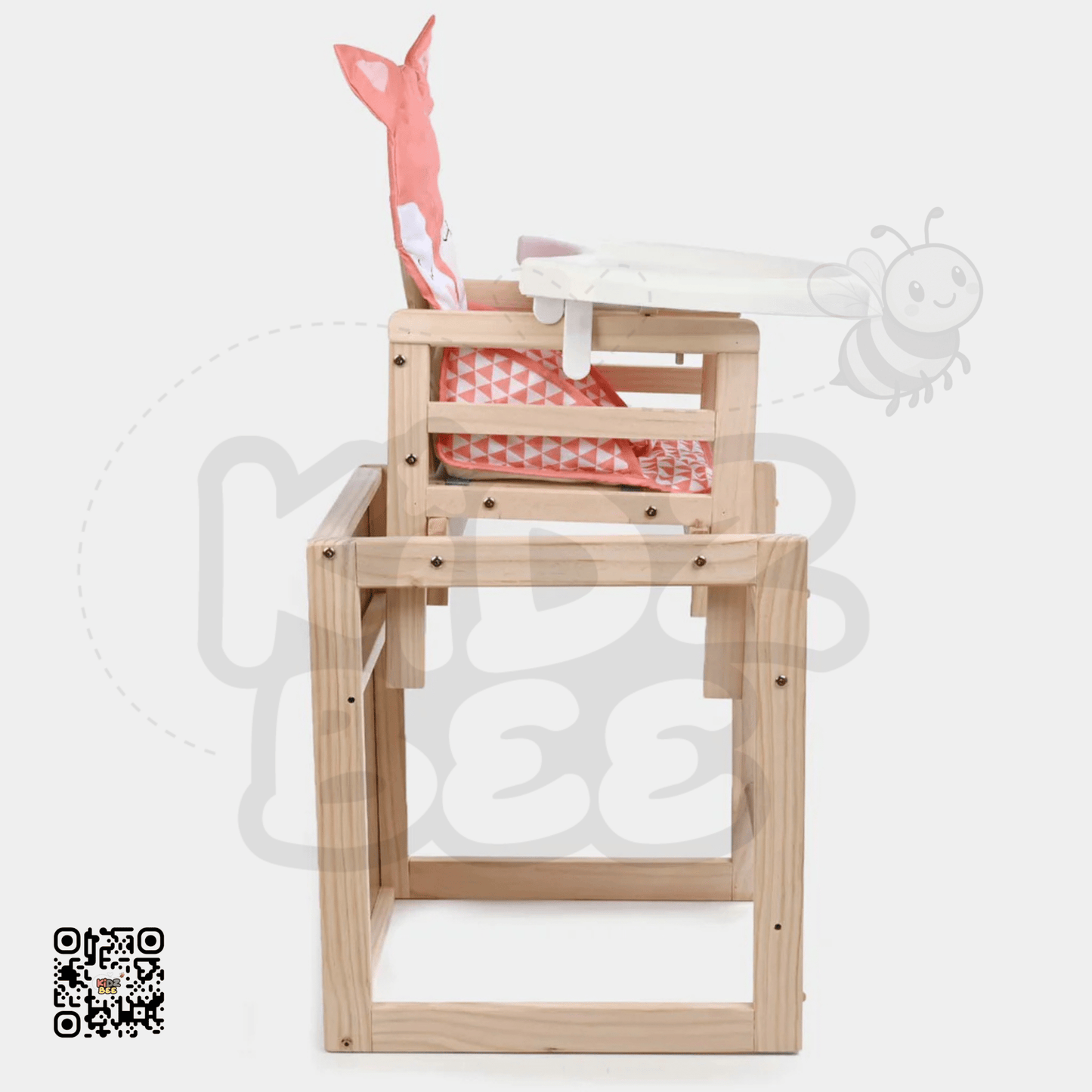 2‑in‑1 Wooden High Chair for baby – Converts to Play Table - Kidz bee – Buy Online in Pakistan | Best Price