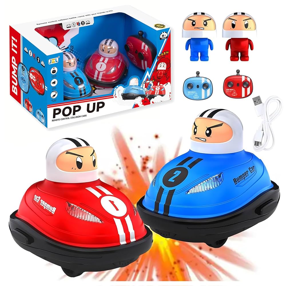 Remote Control Bumper Dodging Collision Cars - 2 Players Battle Game