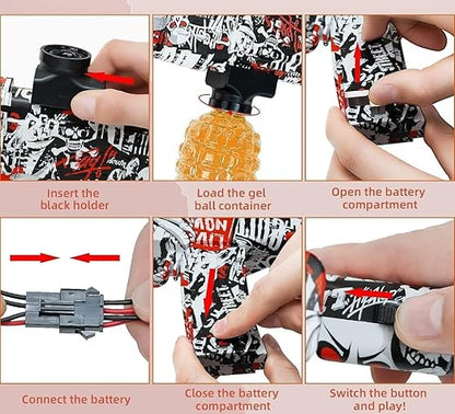 Rechargeable Electric Gel Ball Blaster Toy Gun With 1000 Pcs Gel Balls – Multi Colors