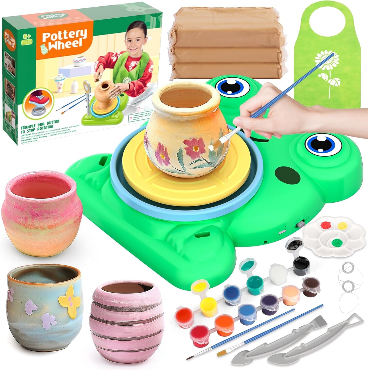 Pottery Wheel for Kids – Complete Clay Kit with Tools & Paint