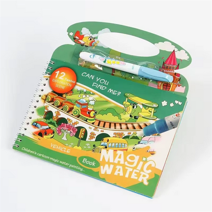 Magic Water Painting Book with Reusable Doodle Pen