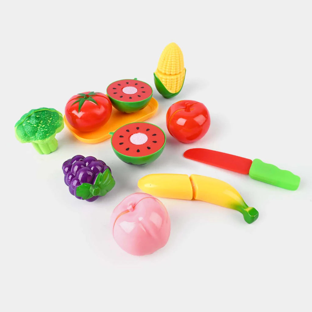 Mini Vegetables and Fruits Cutting Play Set 22 Pieces
