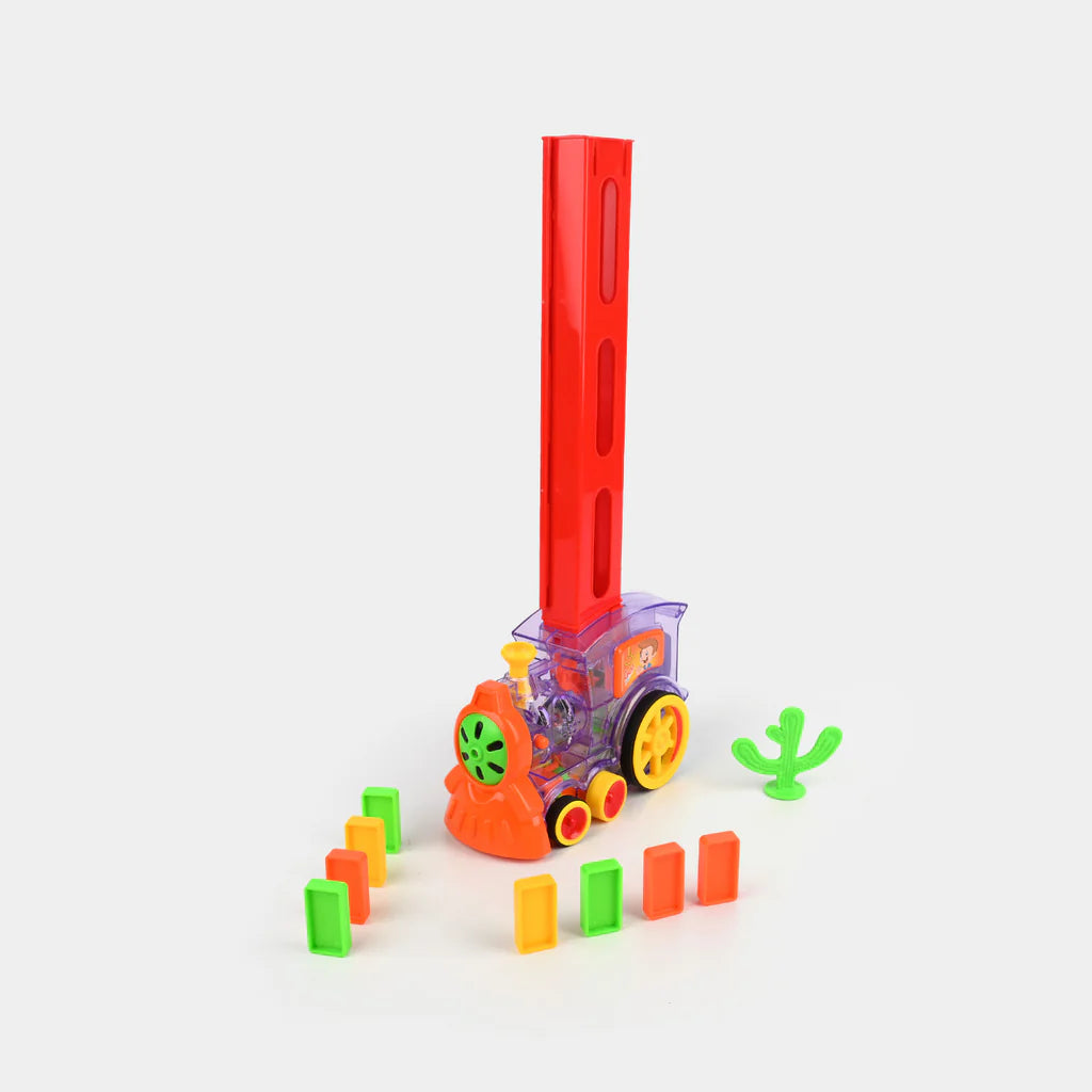 Automatic Domino Train Toy Set with Lights & Sounds