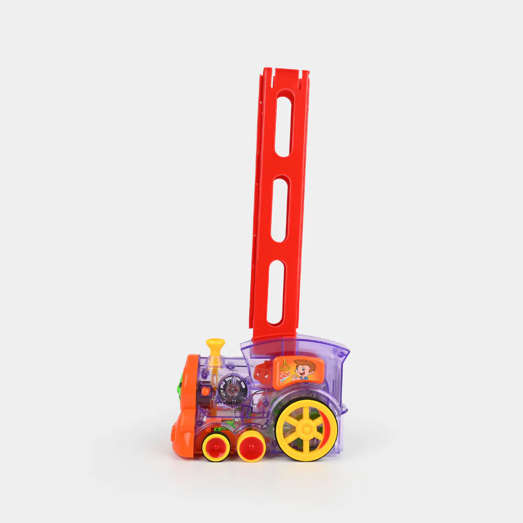 Automatic Domino Train Toy Set with Lights & Sounds