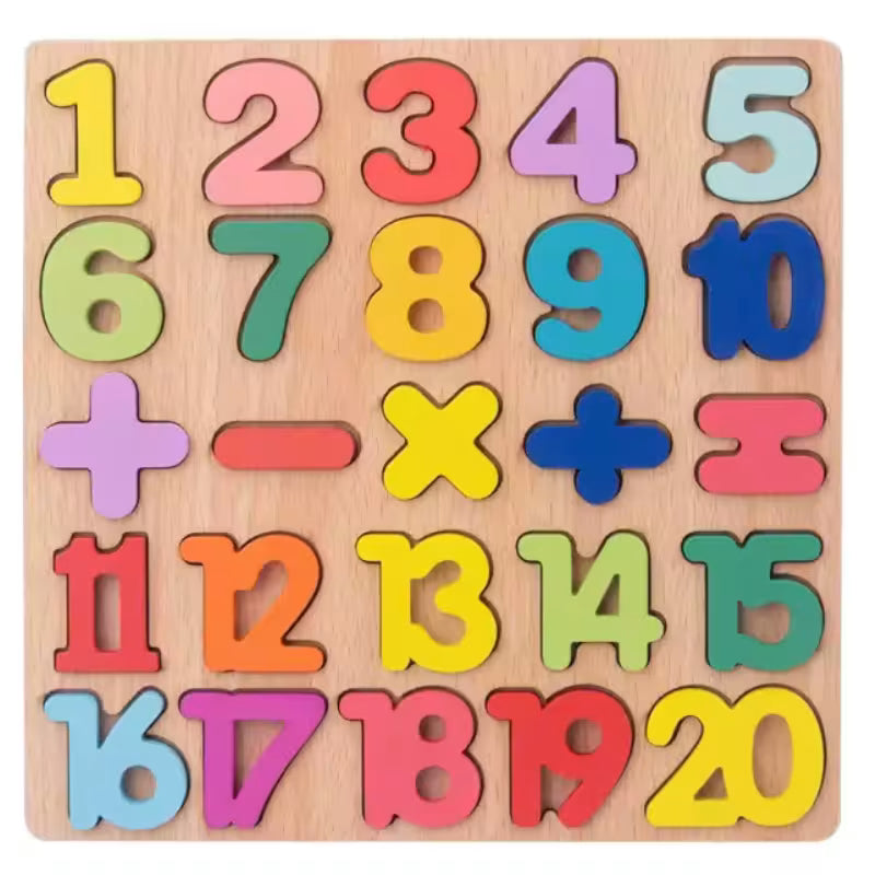 123 Numbers - Thick Wooden 3D Board Puzzle - 20 cm