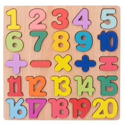 123 Numbers - Thick Wooden 3D Board Puzzle - 20 cm