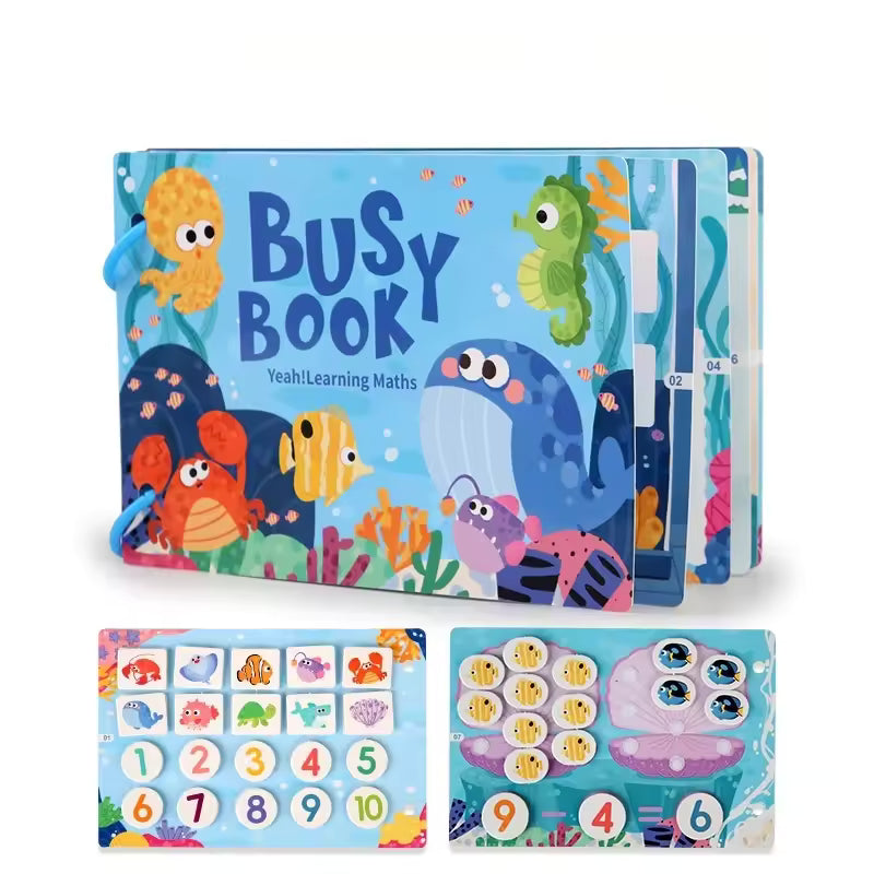 Montessori Busy Book for Toddlers | Interactive Quiet Book for Early Learning & Skill Development