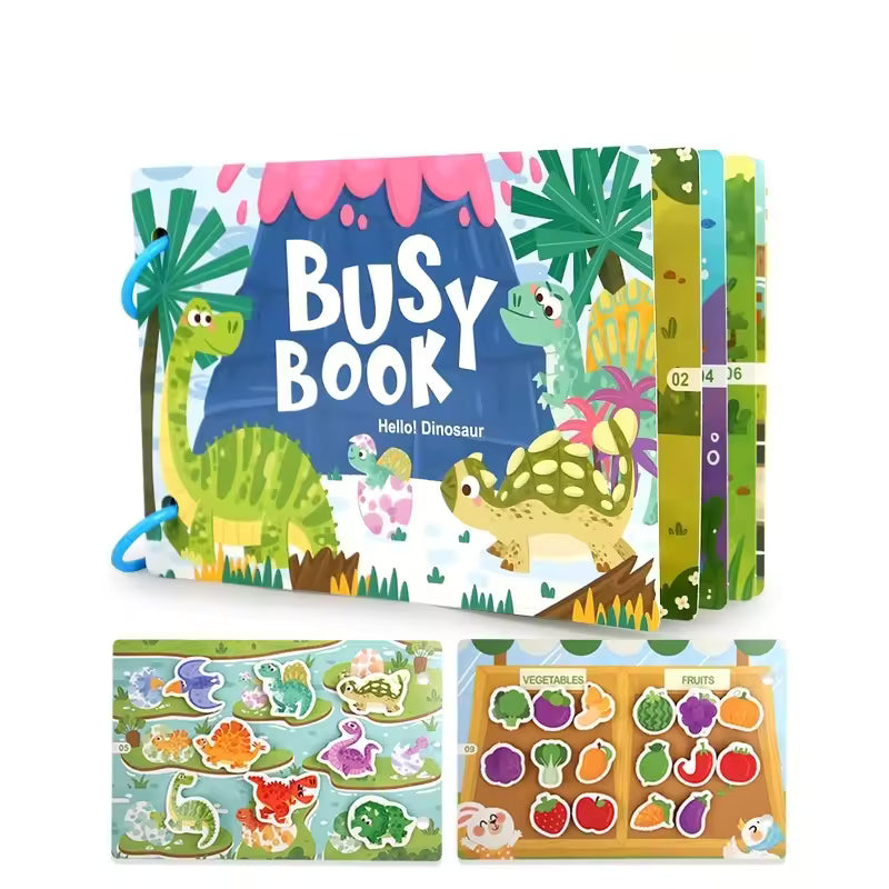 Montessori Busy Book for Toddlers | Interactive Quiet Book for Early Learning & Skill Development