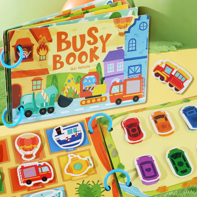 Montessori Busy Book for Toddlers | Interactive Quiet Book for Early Learning & Skill Development
