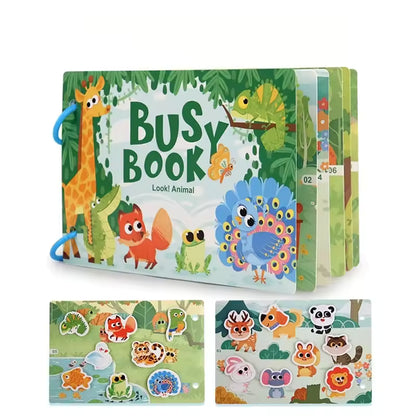 Montessori Busy Book for Toddlers | Interactive Quiet Book for Early Learning & Skill Development