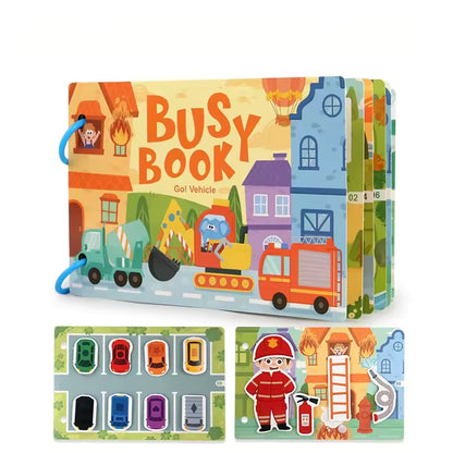 Montessori Busy Book for Toddlers | Interactive Quiet Book for Early Learning & Skill Development