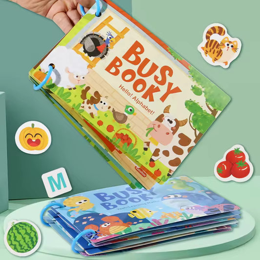 Montessori Busy Book for Toddlers | Interactive Quiet Book for Early Learning & Skill Development