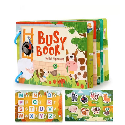 Montessori Busy Book for Toddlers | Interactive Quiet Book for Early Learning & Skill Development