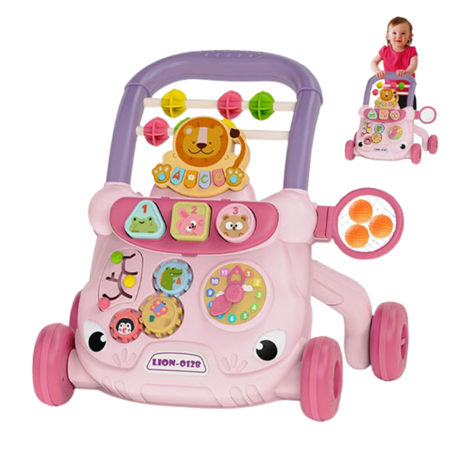 Baby Activity Push Walker & Learning Seat – 3‑in‑1 Toy