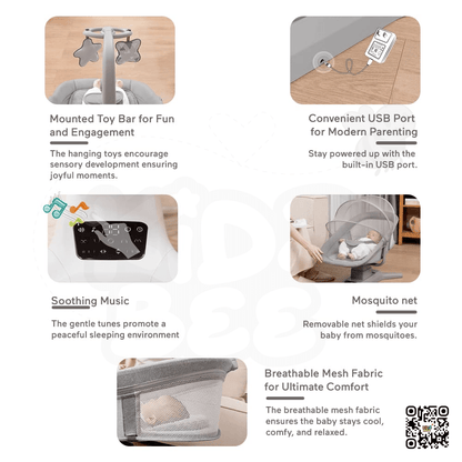 Auto Swing Mastela X Motion Baby Cradle - Kidz bee – Buy Online in Pakistan | Best Price