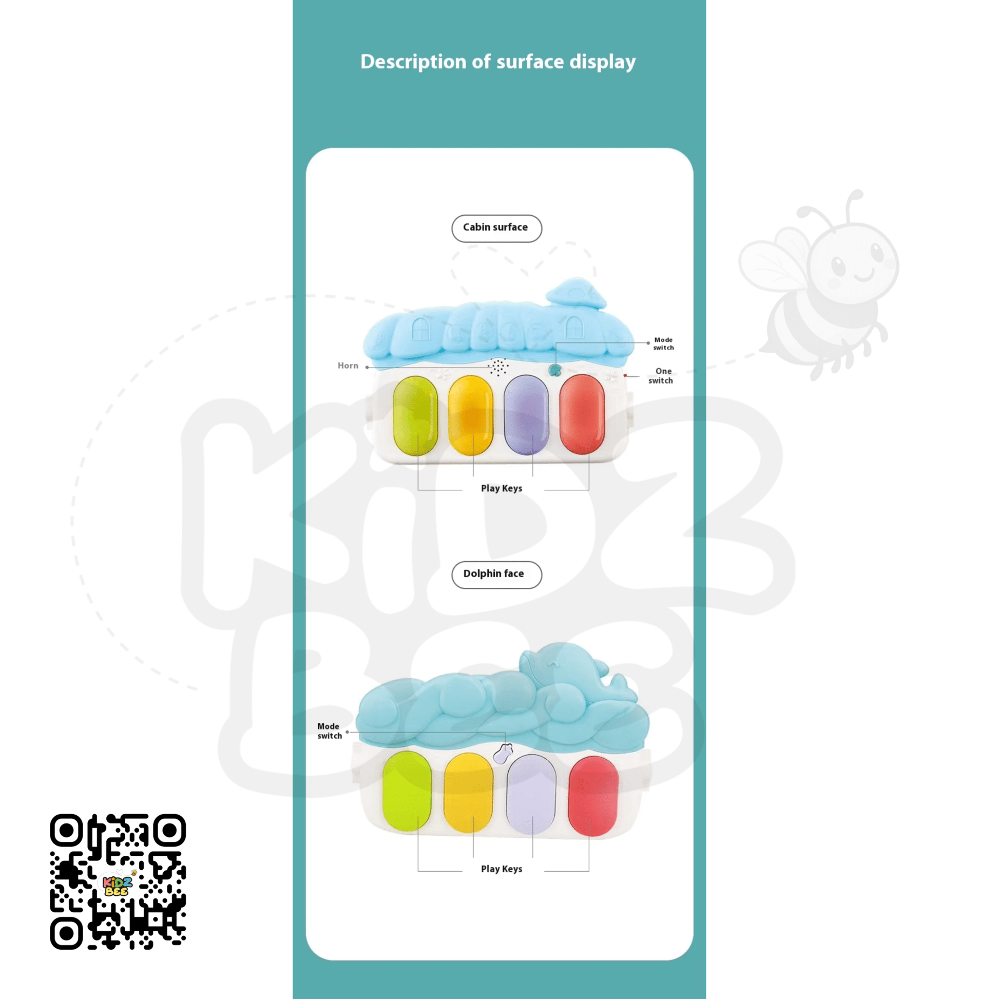 Baby Gym Puzzle Mat Educational Rack Baby Toys Music Play Mat with Piano JY - 11 - Kidz bee – Buy Online in Pakistan | Best Price