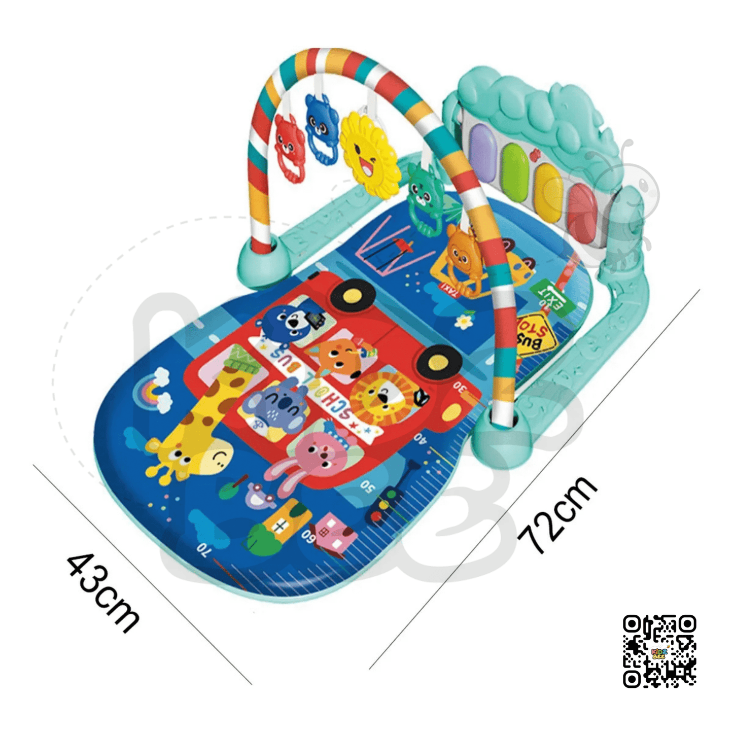 Baby Gym Puzzle Mat Educational Rack Baby Toys Music Play Mat with Piano JY - 15 - Kidz bee – Buy Online in Pakistan | Best Price