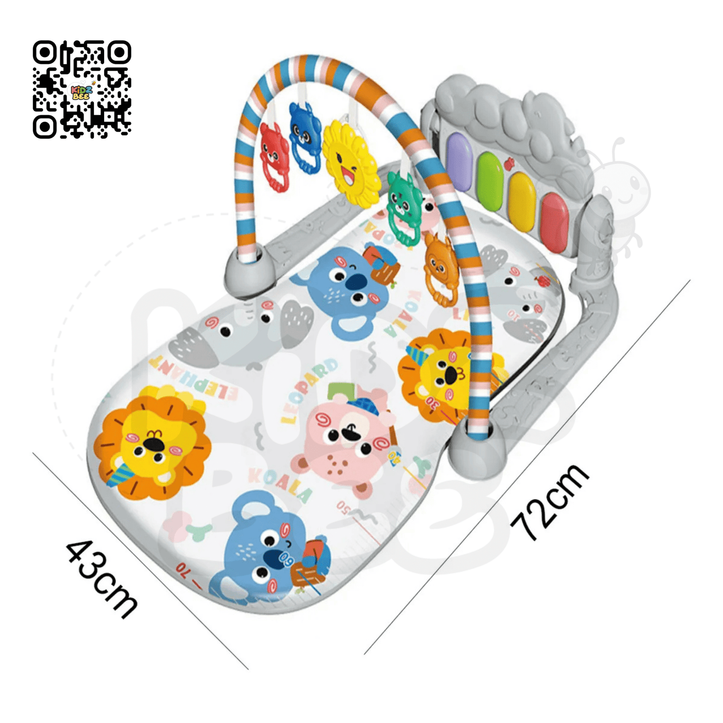 Baby Gym Puzzle Mat Educational Rack Baby Toys Music Play Mat with Piano JY - 17 - Kidz bee – Buy Online in Pakistan | Best Price