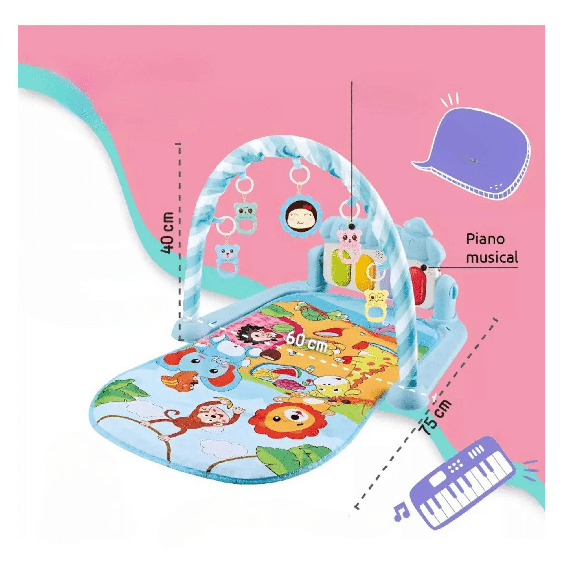 Baby Piano Play Mat – Musical Puzzle Mat with Activity Rack - Kidz bee – Buy Online in Pakistan | Best Price