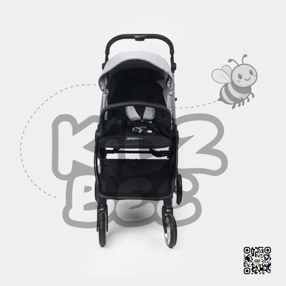 Baby Stroller – Foldable Design, 360° Dual Swivel Wheels & Padded Comfort Y7703 Grey - Kidz bee – Buy Online in Pakistan | Best Price