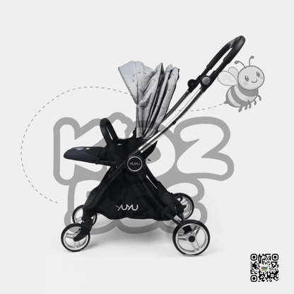 Baby Stroller – Foldable Design, 360° Dual Swivel Wheels & Padded Comfort Y7703 Grey - Kidz bee – Buy Online in Pakistan | Best Price