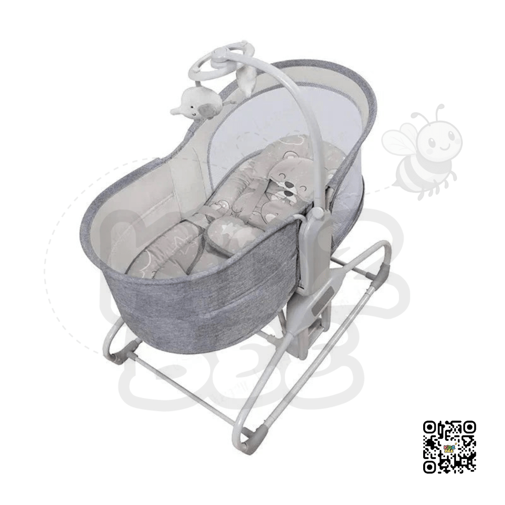 Bear Print Electric Baby Bassinet 4 - in - 1 - Kidz bee – Buy Online in Pakistan | Best Price