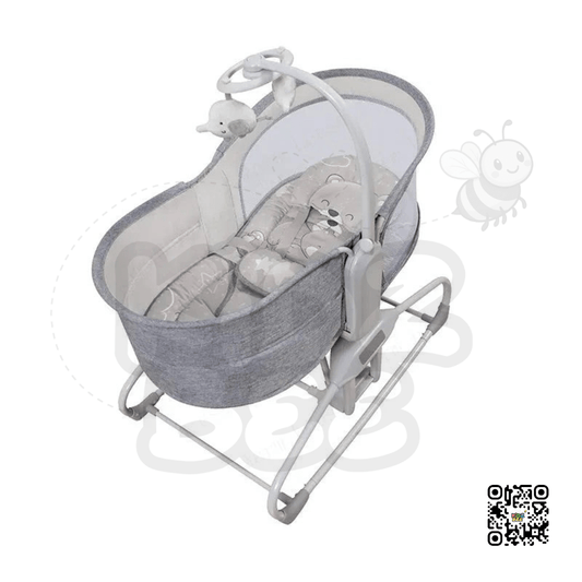 Bear Print Electric Baby Bassinet 4 - in - 1 - Kidz bee – Buy Online in Pakistan | Best Price