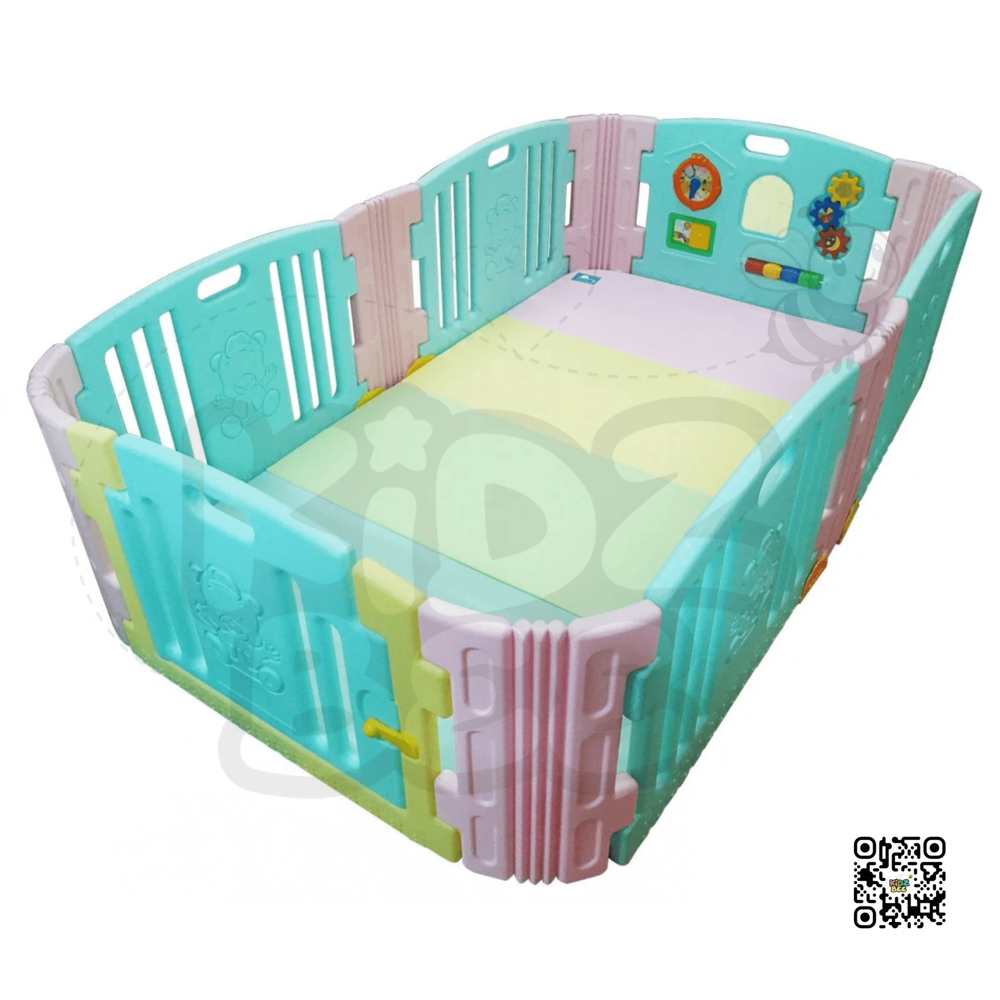 Candy‑Color Mat, Safe & Foldable Baby Play Fence - Kidz bee – Buy Online in Pakistan | Best Price