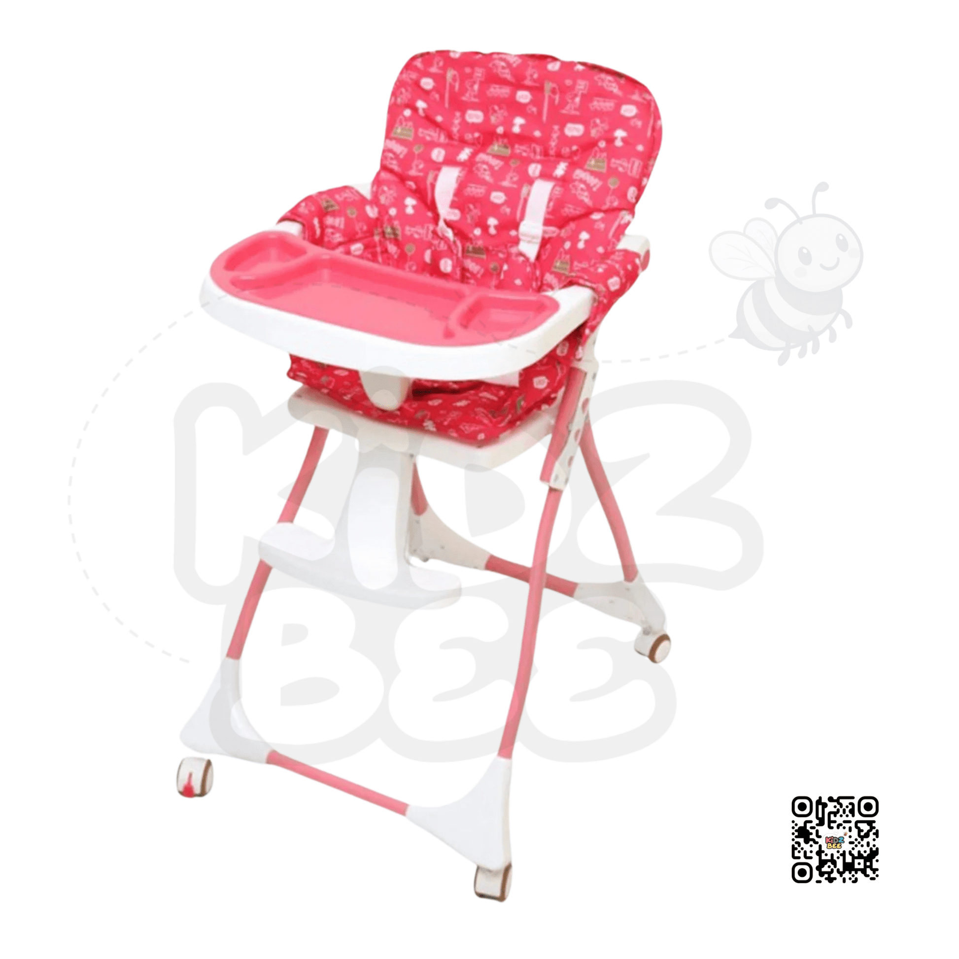Compact High Chair – Adjustable Tray & Portable Wheels C100 - Kidz bee – Buy Online in Pakistan | Best Price