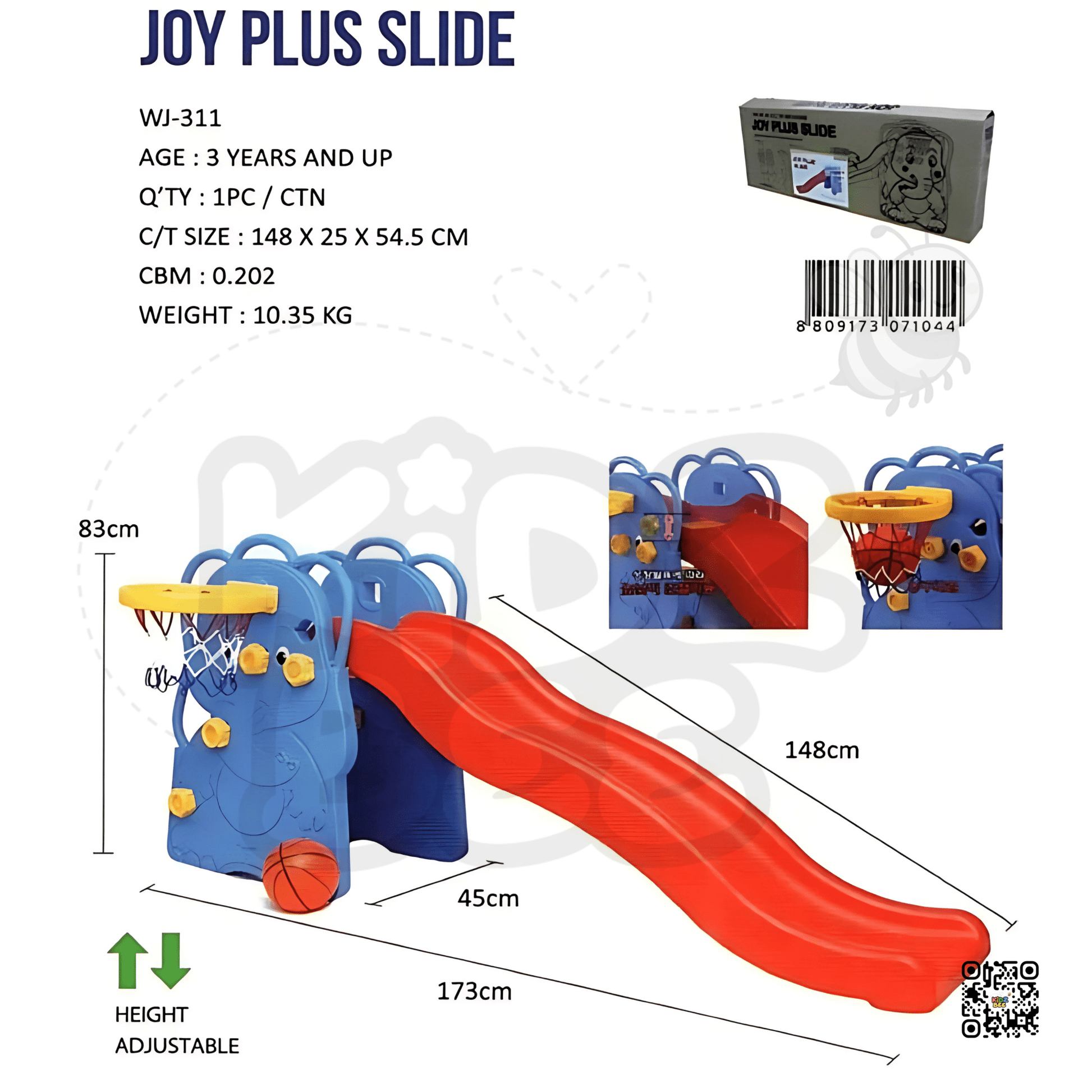 Edu Play Joy Plus Elephant Kids putdor Slide WJ‑311 - Kidz bee – Buy Online in Pakistan | Best Price