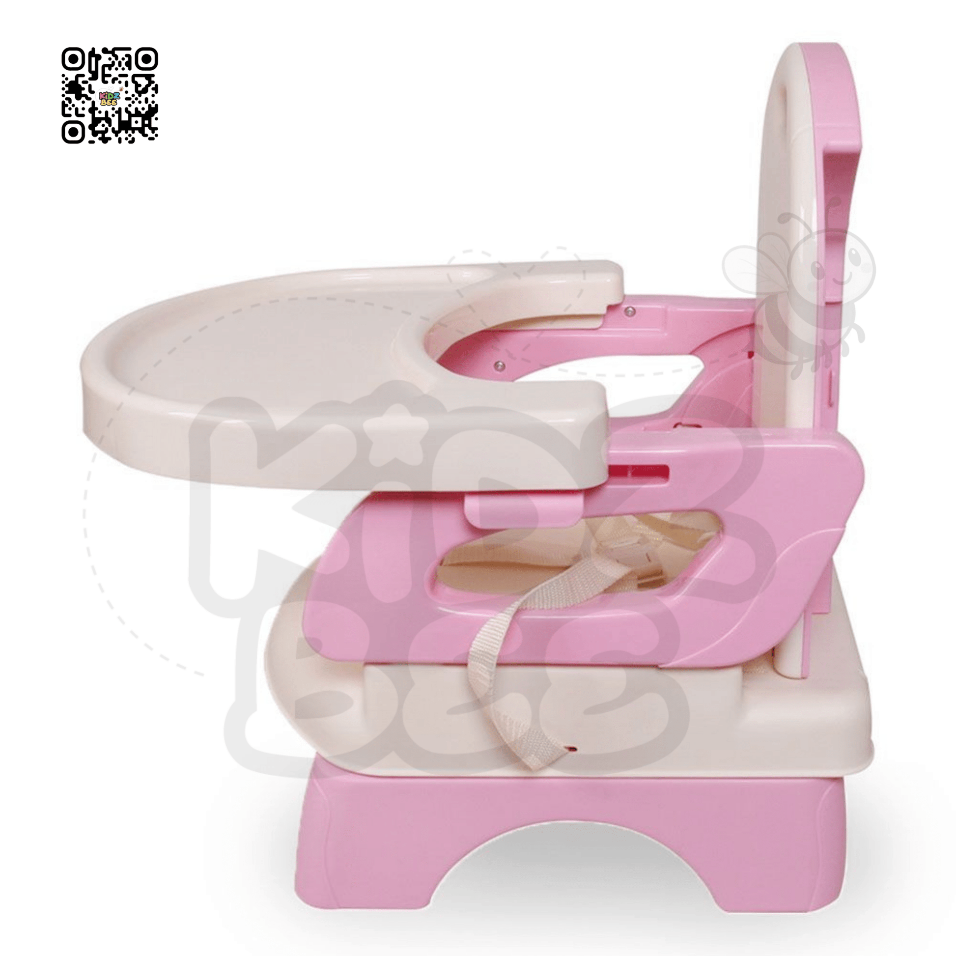 Folding Dining Booster with Adjustable Height & Safety Harness - Kidz bee – Buy Online in Pakistan | Best Price